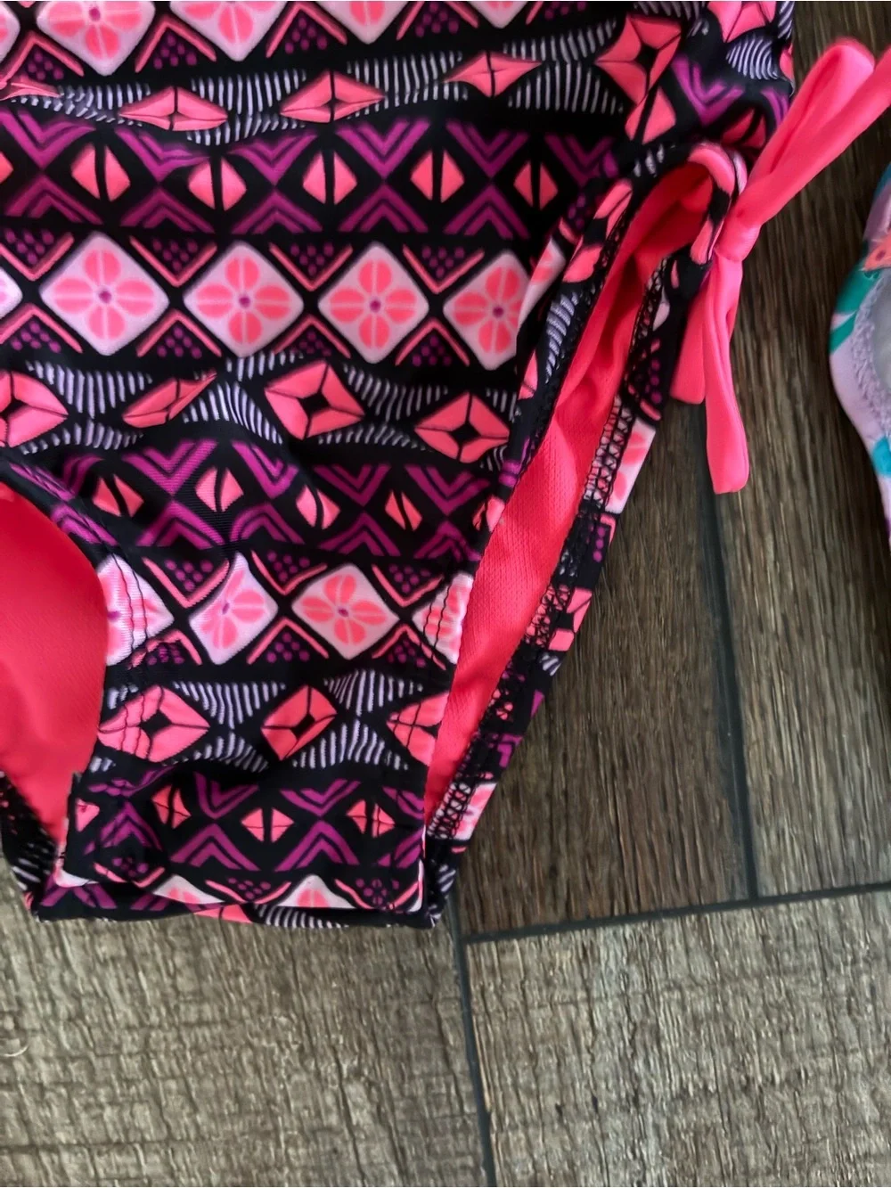 Cat & Jack sz 3T 4-Piece Swim Set Lavender Ruffle Bikini + Patterned One-Pieces